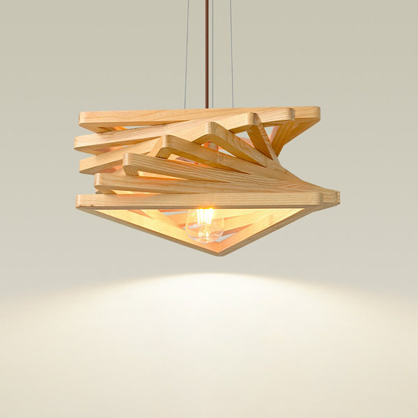 Modern personality solid wood chandelier
