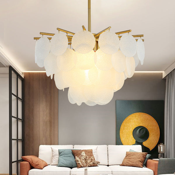 Lustre coquille crème français