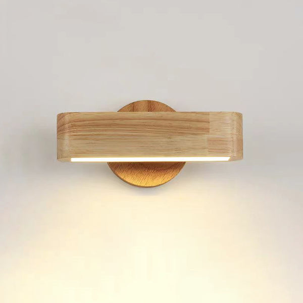 LED-Wandleuchte aus Massivholz