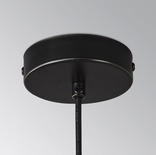Lustre noir en forme de haricot magique long