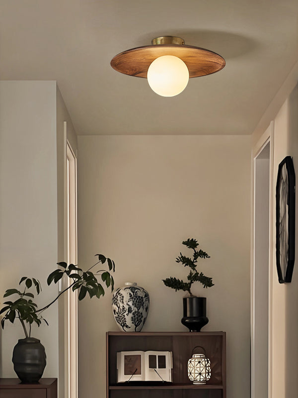 Plafonnier d'allée en noyer