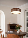 Japanese retro restaurant chandelier walnut wood grain