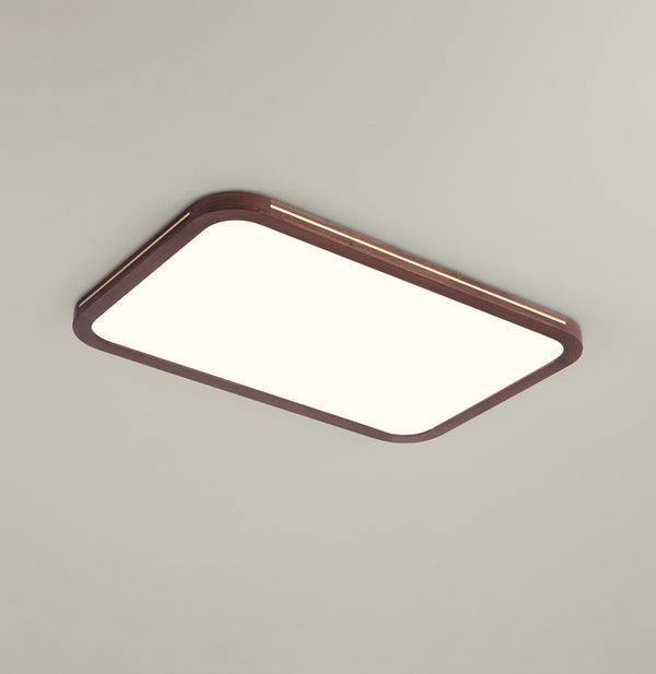 LED-Deckenleuchte aus Walnussholz