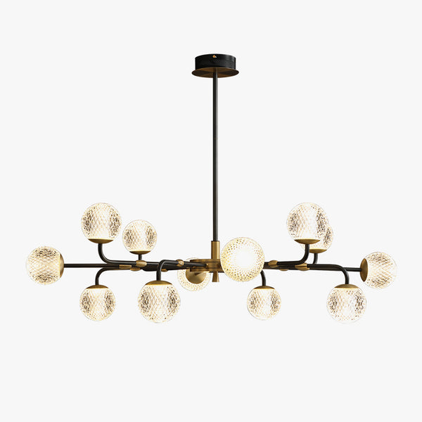 Lustre de luxe moderne entièrement en cuivre