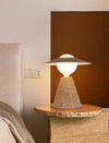 Japanese yellow travertine table lamp