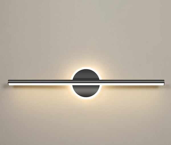 Applique murale créative à miroir à longue bande géométrique