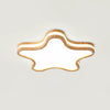 LED children's room solid wood ceiling lamp