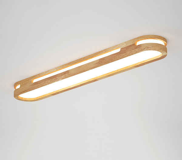 Solid wood LED ceiling light strip