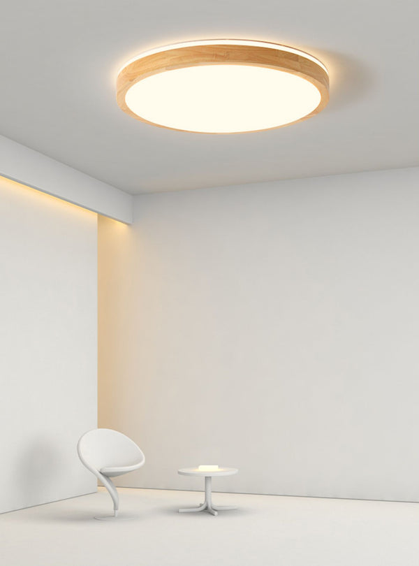 LED solid wood bedroom ceiling lamp