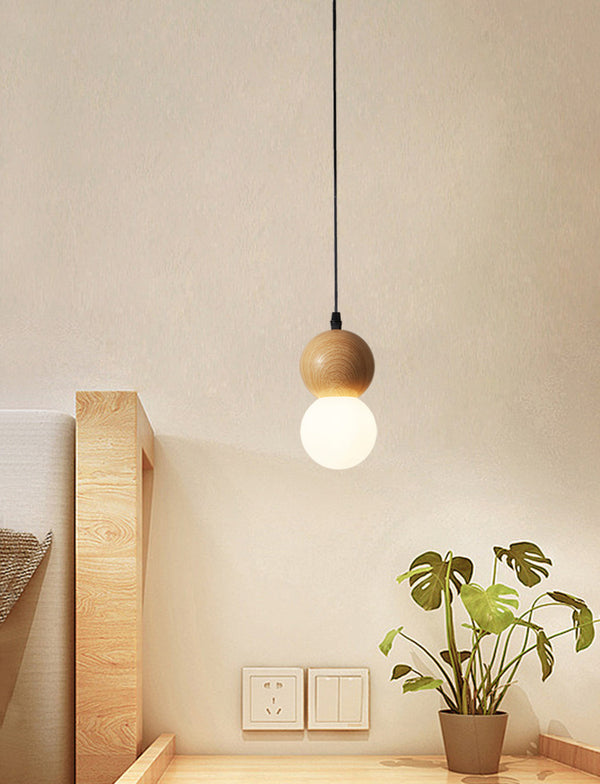 Kronleuchter aus Holzwindkürbis im japanischen Stil