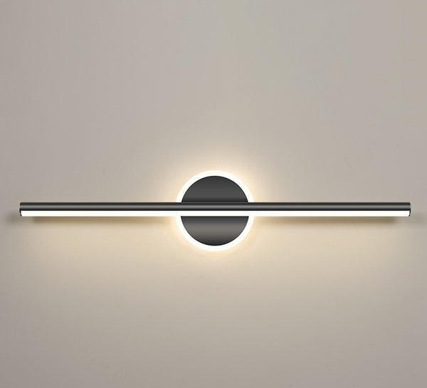 Applique murale créative à miroir à longue bande géométrique