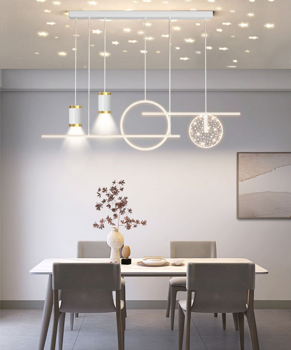 Lustre de table à manger créatif en forme d'étoile