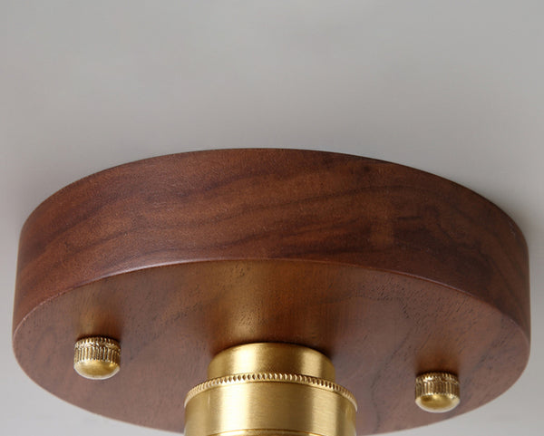 Deckenlampe aus Walnussglas im mittelalterlichen Stil