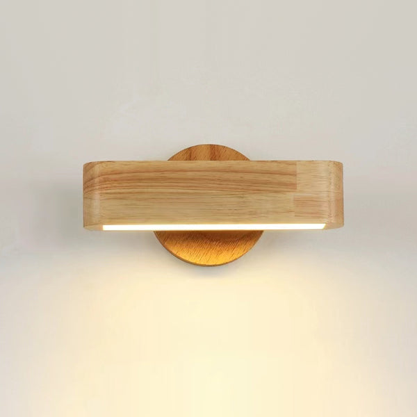LED-Wandleuchte aus Massivholz