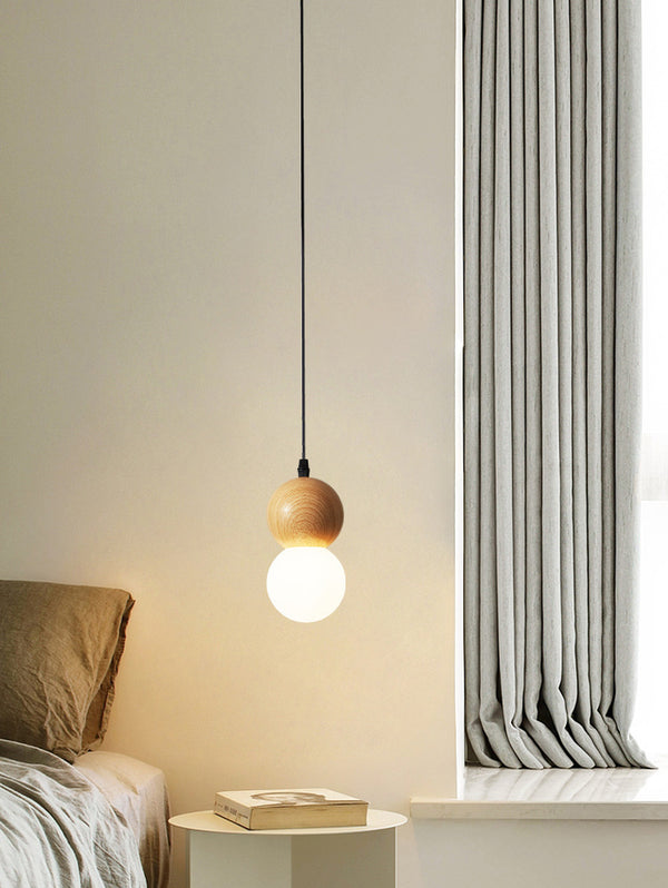 Kronleuchter aus Holzwindkürbis im japanischen Stil