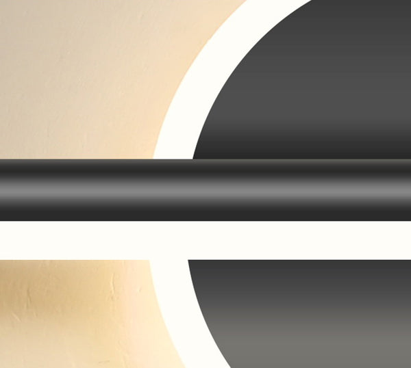 Applique murale créative à miroir à longue bande géométrique