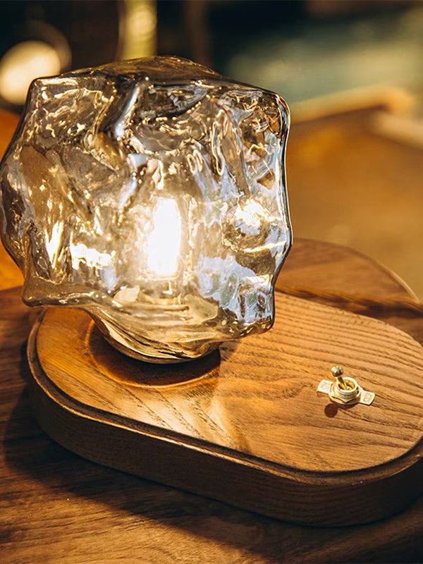 Lampe de table rétro créative en forme de glaçon