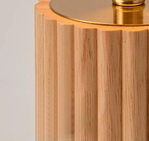 Schlafzimmer-Tischlampe aus Massivholz im japanischen Stil