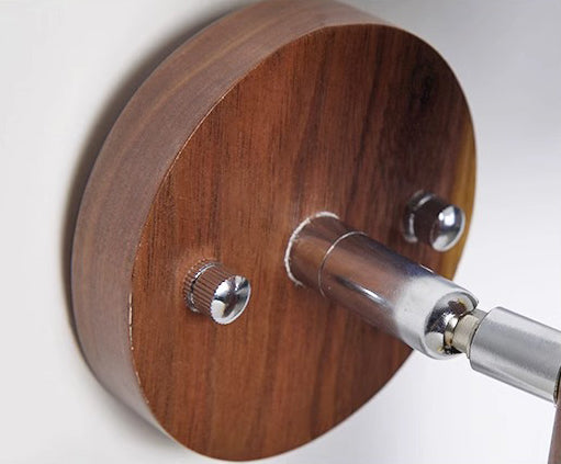 Applique murale de chambre à double tête en bois massif