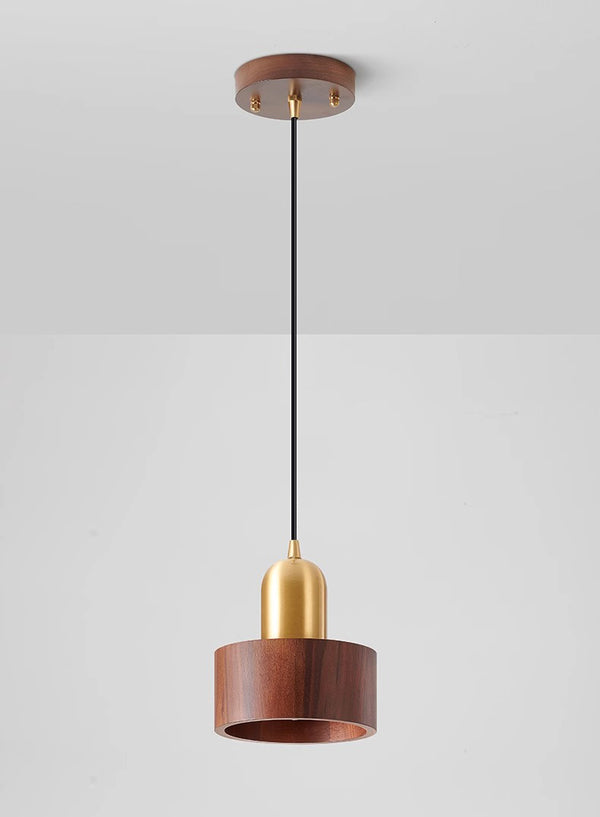 Solid wood all-copper small chandelier