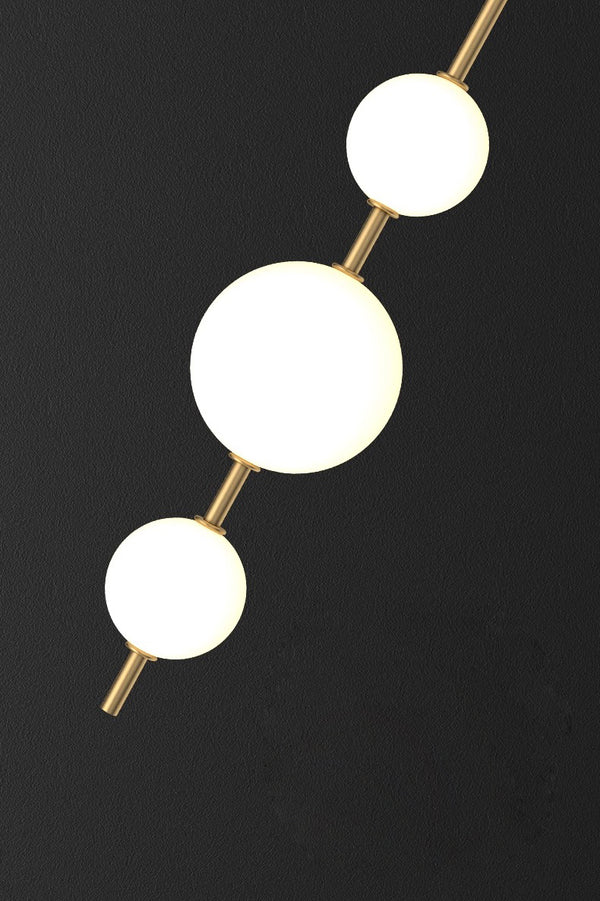 All copper sphere bedroom bedside wall lamp