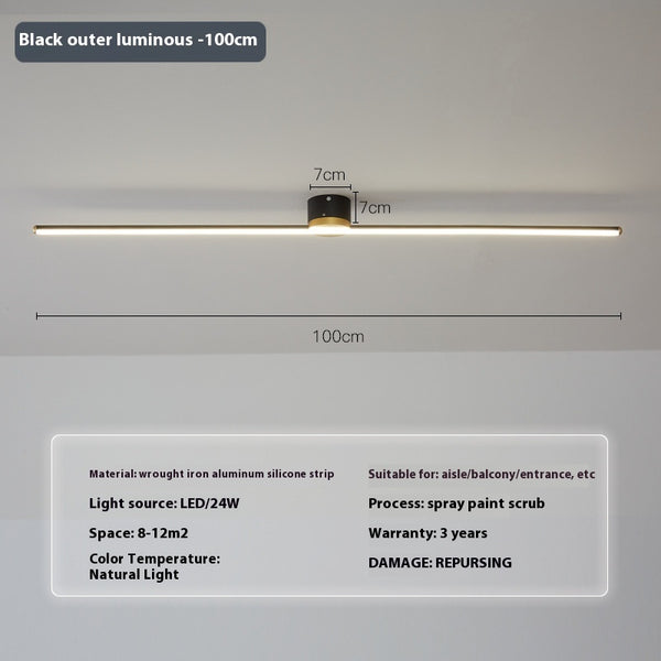 Minimalist long strip ceiling light