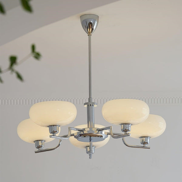 French style Bauhaus glass chandelier