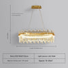 French light luxury LED living room crystal chandelier
