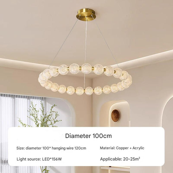 All copper LED living room bedroom chandelier