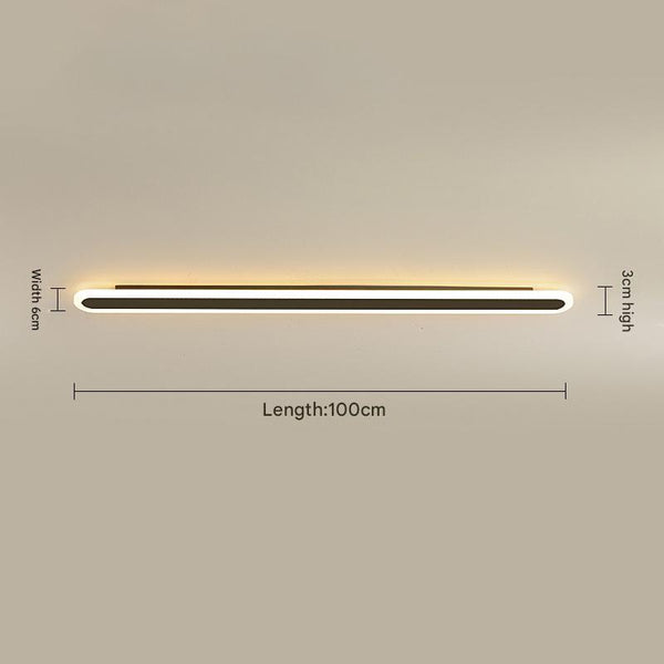 Minimalist long strip LED wall light