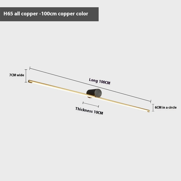 Copper LED mirror wall lamp