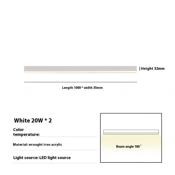 Minimalist long ceiling light