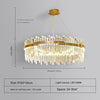 French light luxury LED living room crystal chandelier