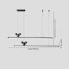 All-copper minimalist long strip restaurant chandelier