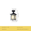 Chinese style outdoor waterproof villa corridor pavilion courtyard ceiling lamp