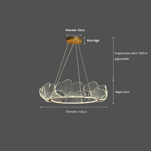 Creative Ginkgo Leaf Restaurant LED Chandelier