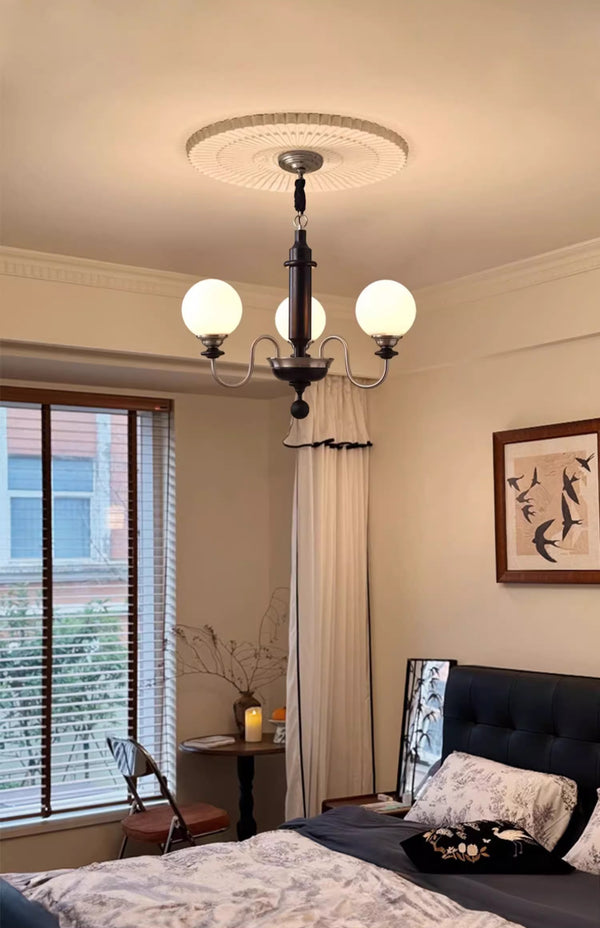 Vintage solid wood magic beans chandelier