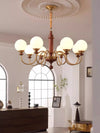 Vintage solid wood magic beans chandelier