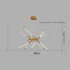 Geometric line LED chandelier