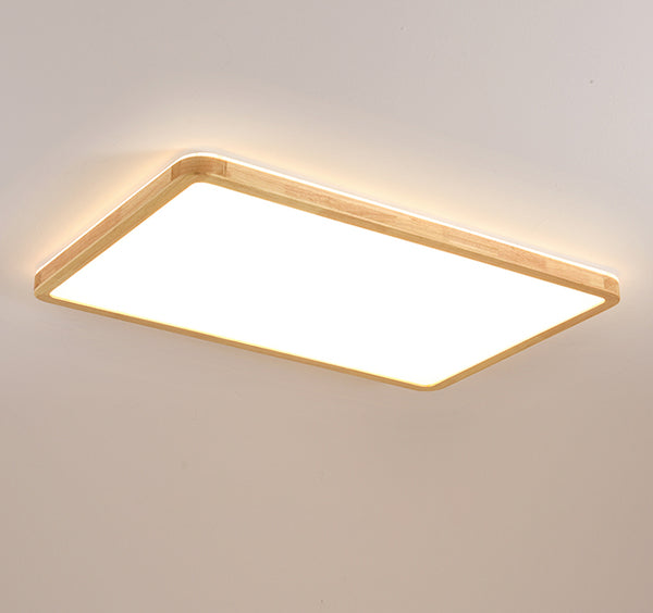 LED solid wood bedroom ceiling lamp
