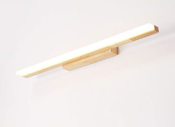 Applique murale LED en bois massif avec miroir
