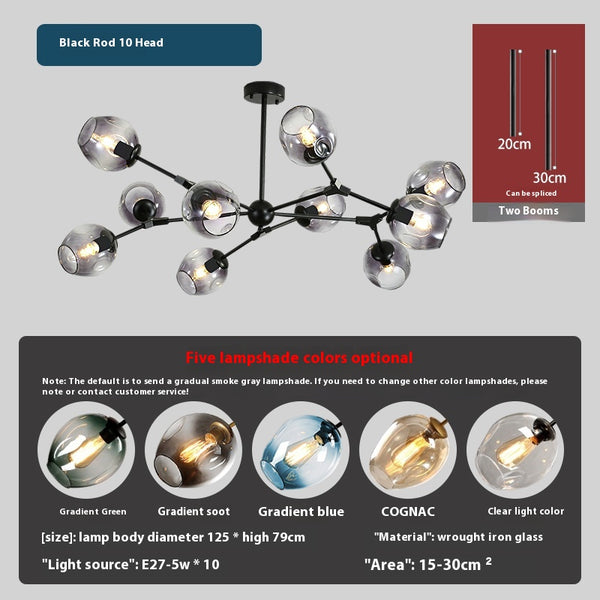 Creative and personalized magic bean molecular chandelier