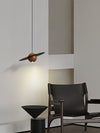 Walnut all copper bedside chandelier