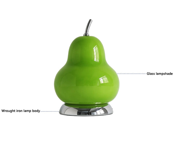 Cremefarbene Birnen-Tischlampe