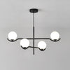 Lustre noir en forme de haricot magique long