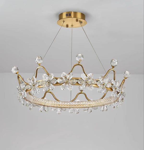 Creative Crown Crystal Bedroom Chandelier