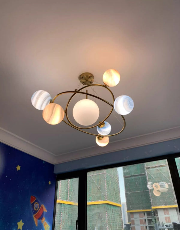 Lustre créatif nordique planète