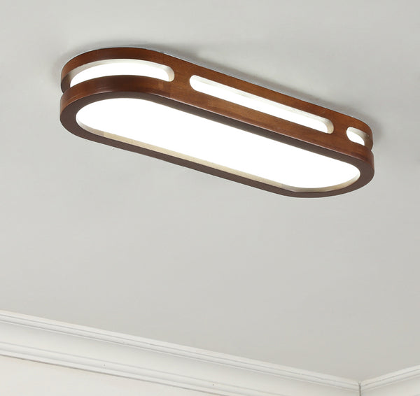 Solid wood LED ceiling light strip
