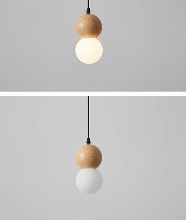 Kronleuchter aus Holzwindkürbis im japanischen Stil