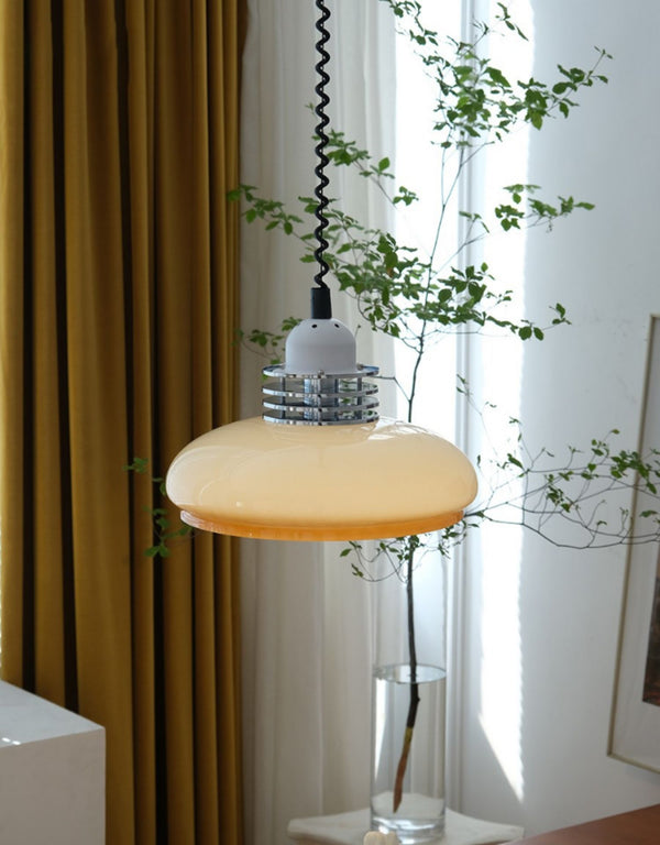 Versenkbare Pendelleuchte aus Glas für den Esstisch